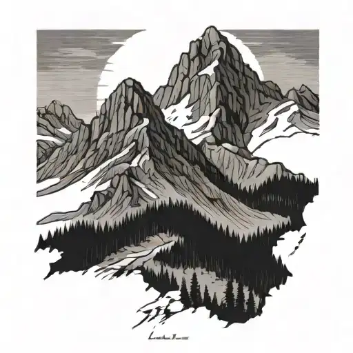 Retezat Mountain from Romania. The Retezat mountain has a distinctive look indeed, with flat, "retezate" peaks. tattoo design idea