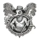 mac pato smoking a hookah tattoo design idea