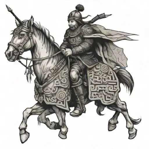 Mongol Warrior tattoo design idea