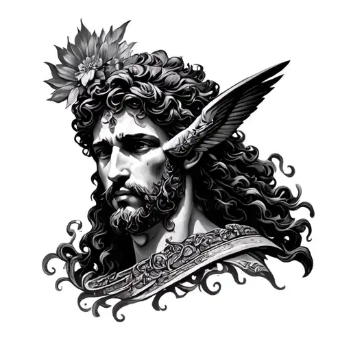 Roman what we do in life echoes in eternity tattoo design idea