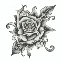 scriptive word Millie tattoo design idea