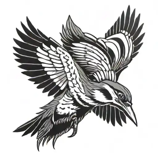 pileated woodpecker tattoo design idea