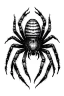 spider crawling tattoo design idea