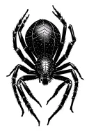 spider crawling tattoo design idea
