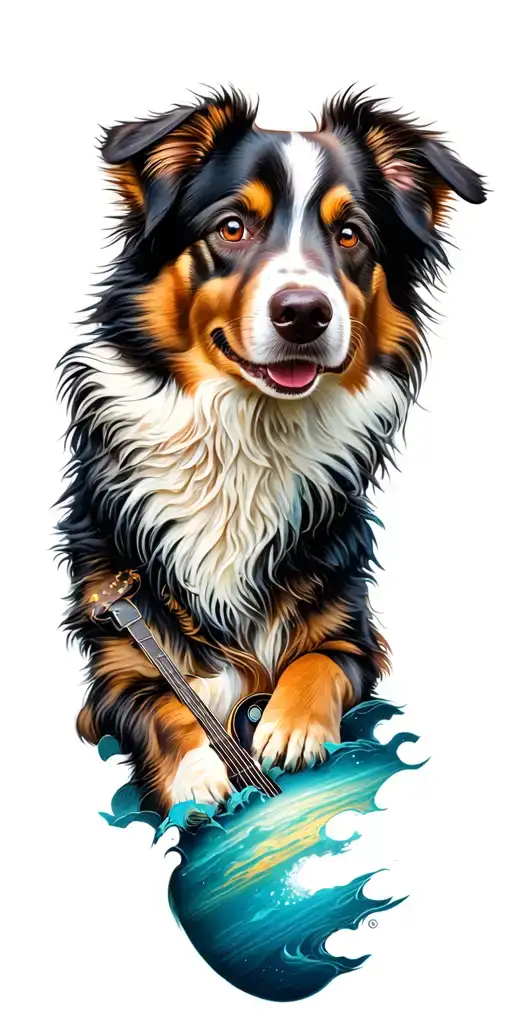 dogs, nature, space, travel, music tattoo design idea