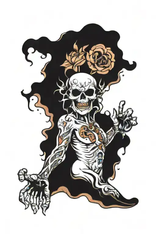 Maniac  kill and  dismemberment body tattoo design idea