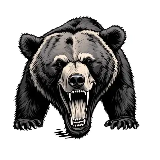 bear savage tattoo design idea