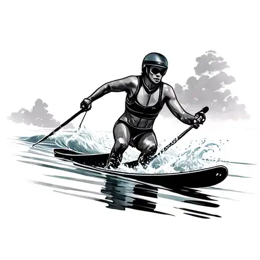 Water Ski tattoo design idea