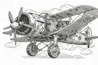aviation engineer tattoo design idea