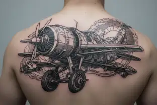 aviation engineer tattoo design idea