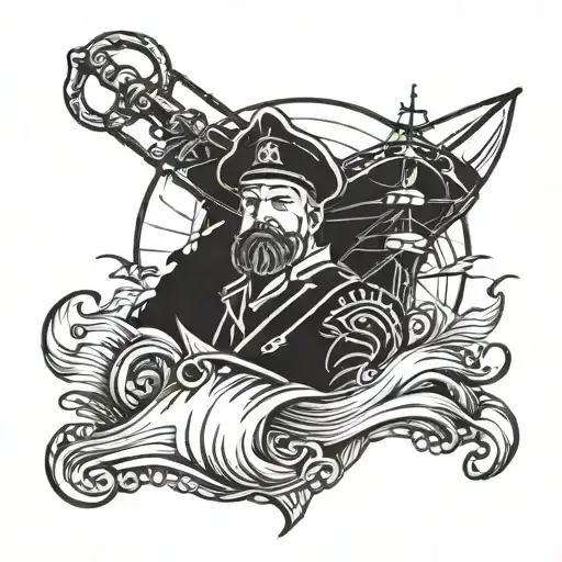 seaman sailing tattoo design idea