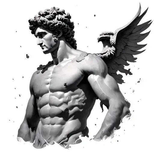 Greek God Adonis mature tattoo design idea