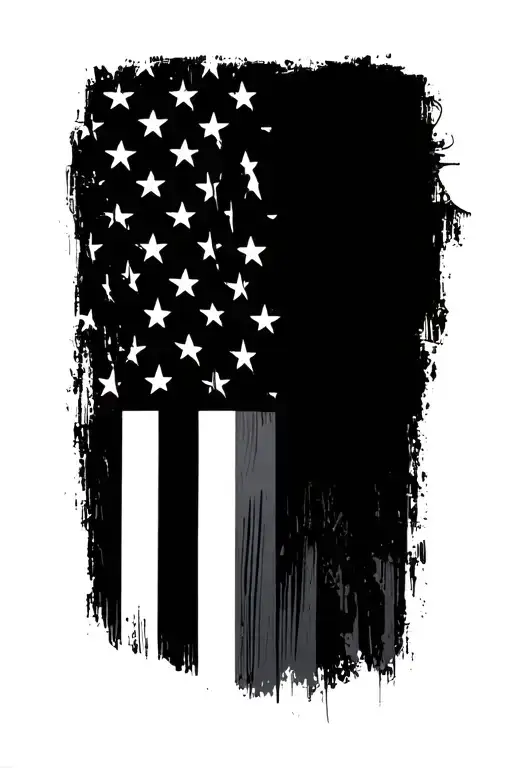 Texas and American flag combination stencil tattoo design idea