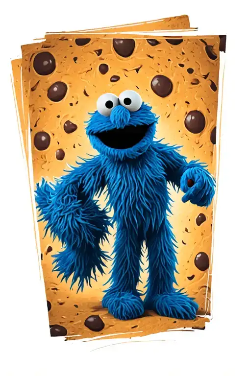 elmo and cookie monster tattoo design idea