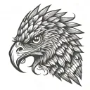hawk wing tattoo design idea