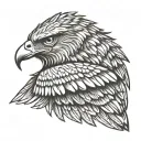 hawk wing tattoo design idea