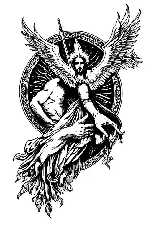 saints ascension tattoo design idea