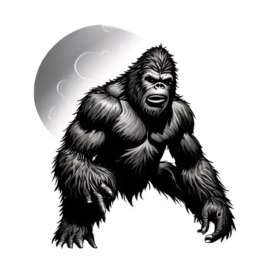 Bigfoot tattoo design idea