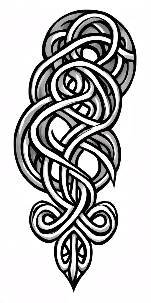 Celtic knotwork design incorporating tattoo design idea