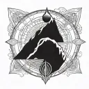 mahadev, time, space surrounded tattoo design idea