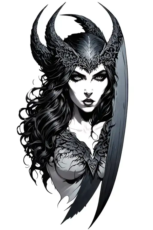 Morrigan tattoo design idea