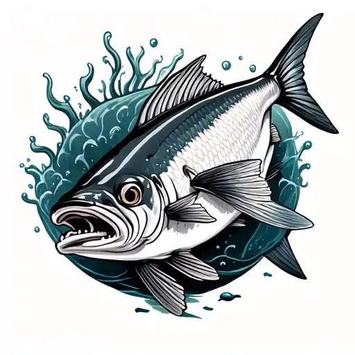 snook and cobia tattoo design idea