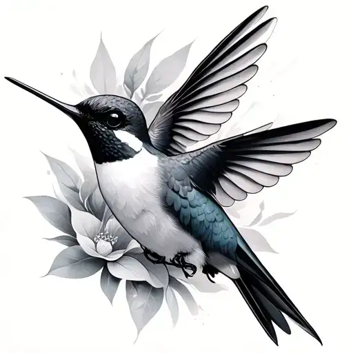 humming bird tattoo design idea