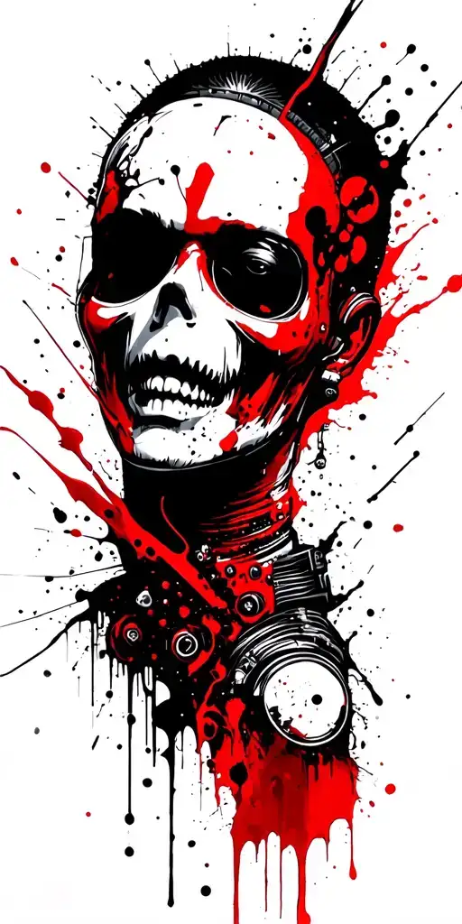 Squaling savage astranaut tattoo design idea