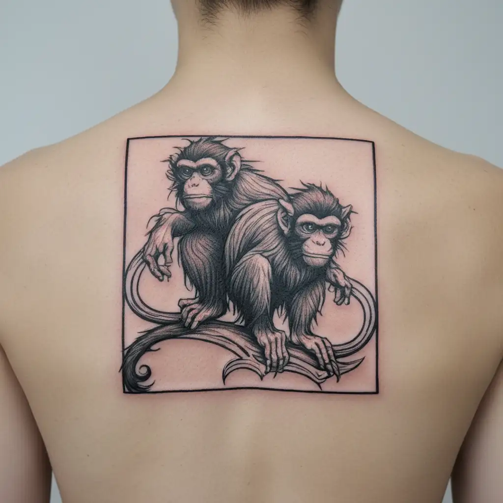Japanese Monkey tattoo design idea
