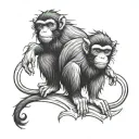 Japanese Monkey tattoo design idea