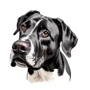 Great Dane tattoo design idea
