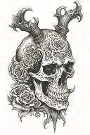 Bear skull tattoo design idea