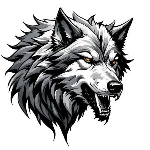 Fenrir Wolf tattoo design idea