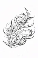 wind blowing tattoo design idea
