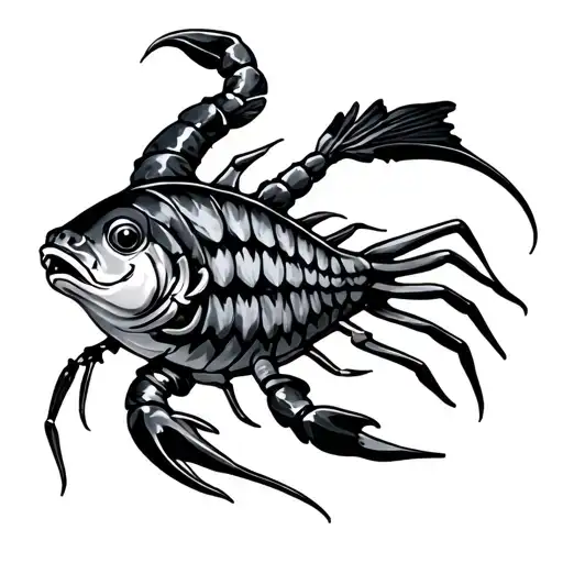 Scorpio fish tattoo design idea