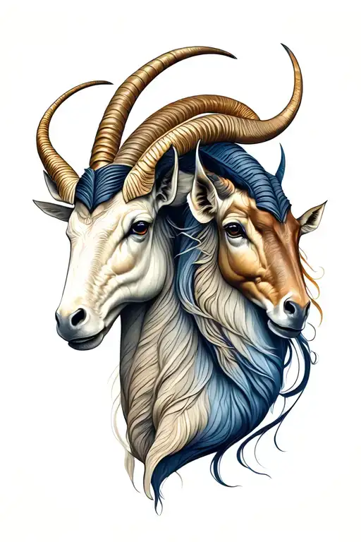 Taurus and Capricorn and Sagittarius together tattoo design idea