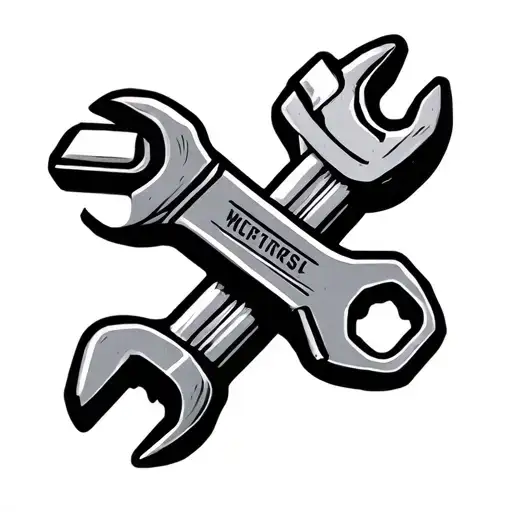 adjustable wrench tattoo design idea