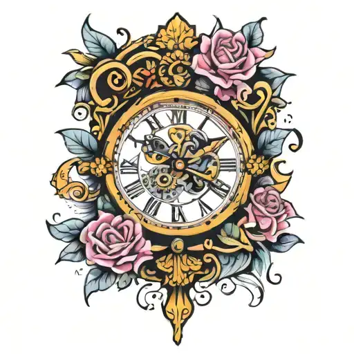 clock 11:12 tattoo design idea