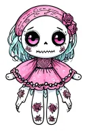 voodoo doll tattoo design idea