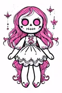 voodoo doll tattoo design idea