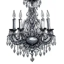 Chandelie tattoo design idea