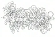last name written (LARIONOVS) tattoo design idea