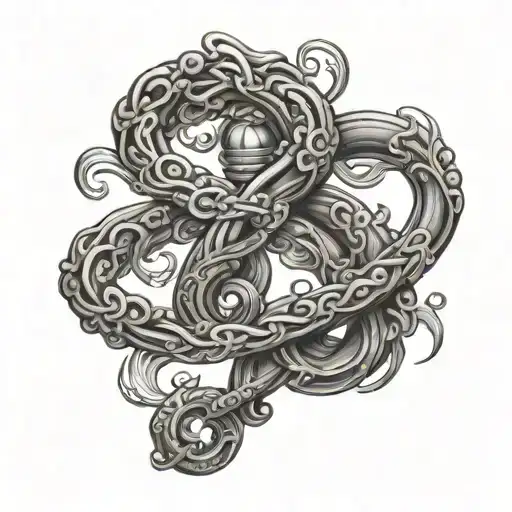 Asclepius staff intertwined  tattoo design idea