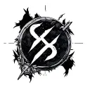 Linkin park logo merged anime naruto, star wars, lord of the rings tattoo design idea