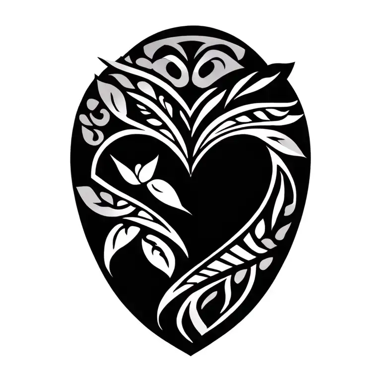 Maori Polynesian Tongan design for love tattoo design idea