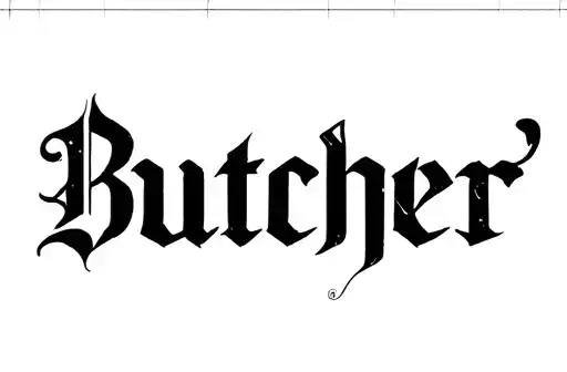"Butcher" tattoo design idea