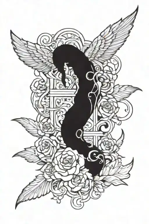 service and sacrifice tattoo design idea