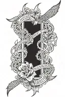 service and sacrifice tattoo design idea