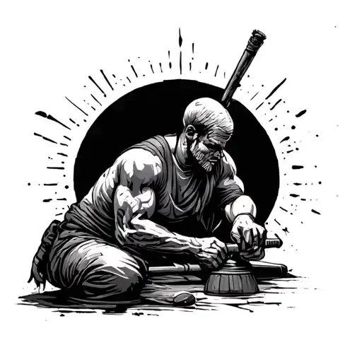 discipline hard work tattoo design idea
