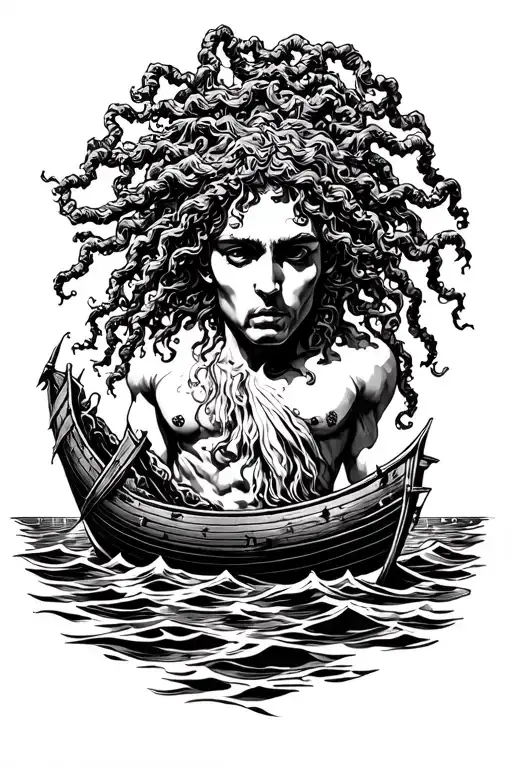 homage to the raft of medusa tattoo design idea